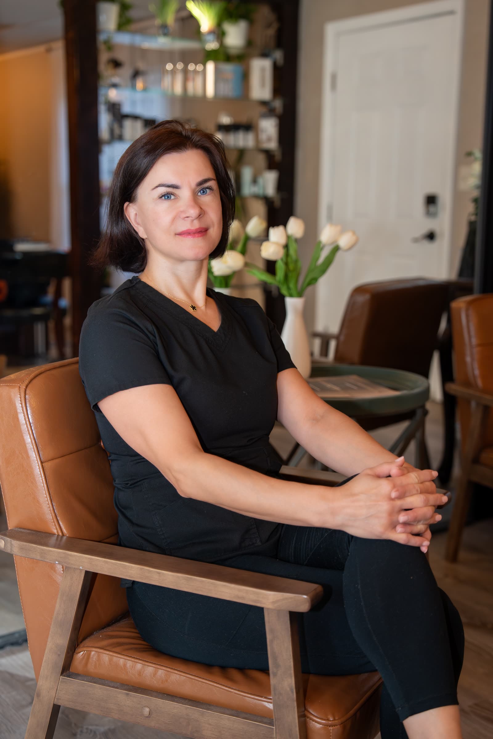 Larisa Khomchenko, licensed massage therapist at LNO Boutique in Centennial, Colorado